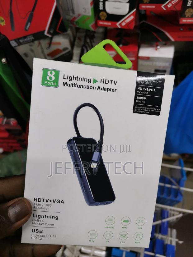 Lightning Hdmi Vga Sd Tf Card Reader Charger Hub - - thumbnail 3