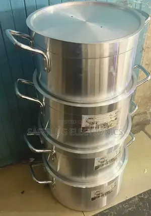 34cm - Aluminium Stainless Sufurias - With Lid