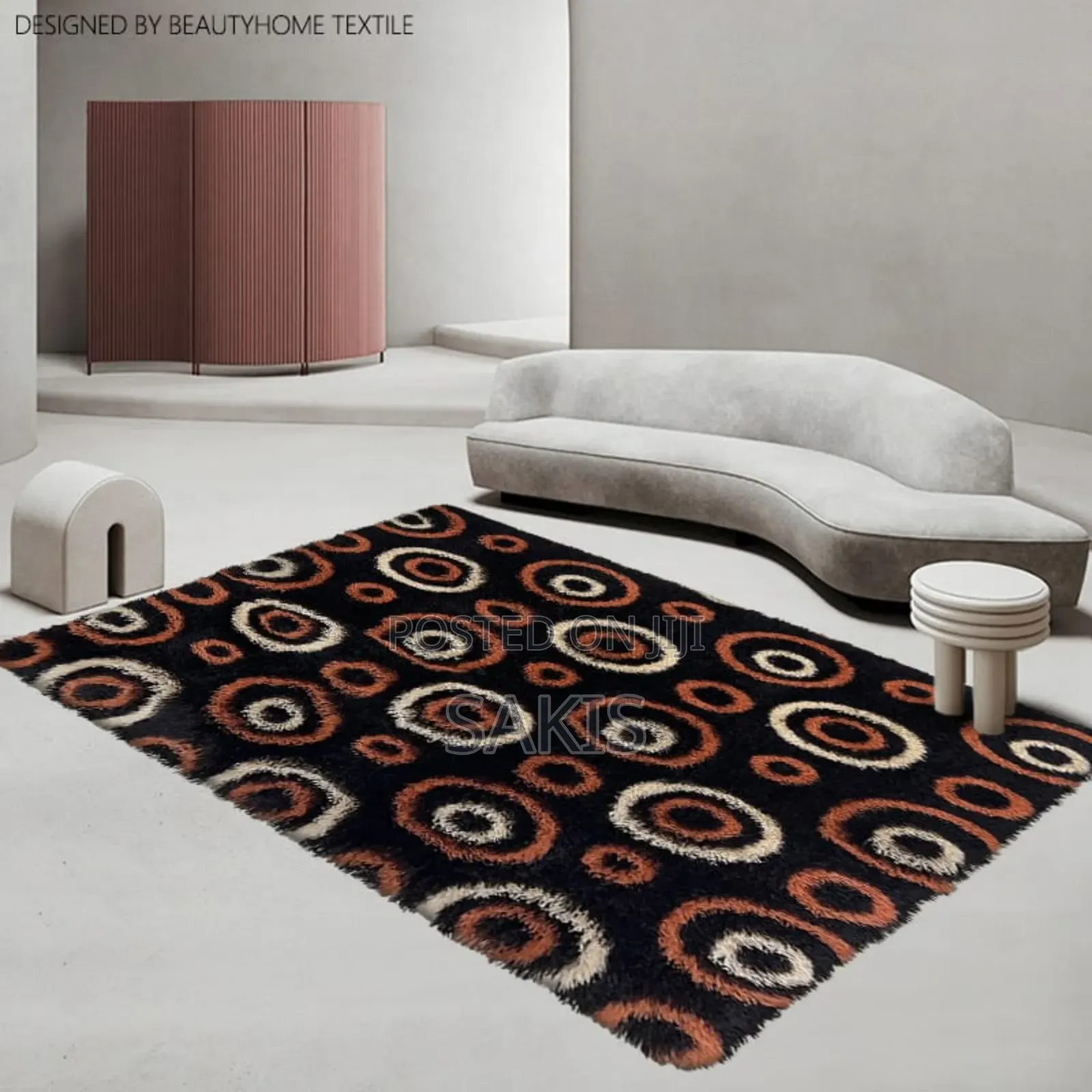 Pattern Fluffy Floor Carpets 5 by 8. Free Delivery
