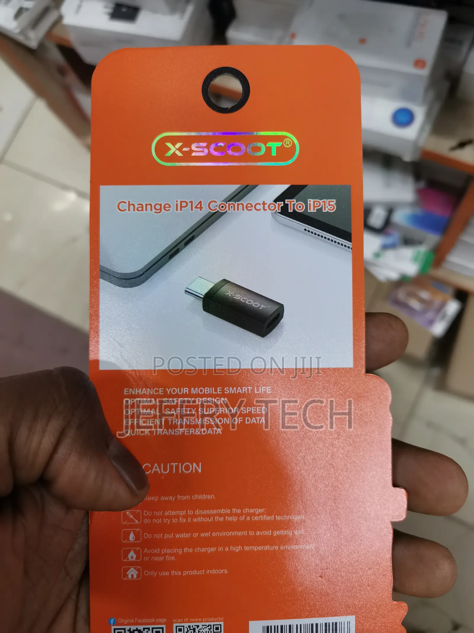 Lightning Female to Usb C Male Adapter for iPhone 15 Pro Ma