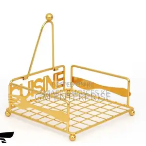 Gold Cuisine Metal Napkin Holder