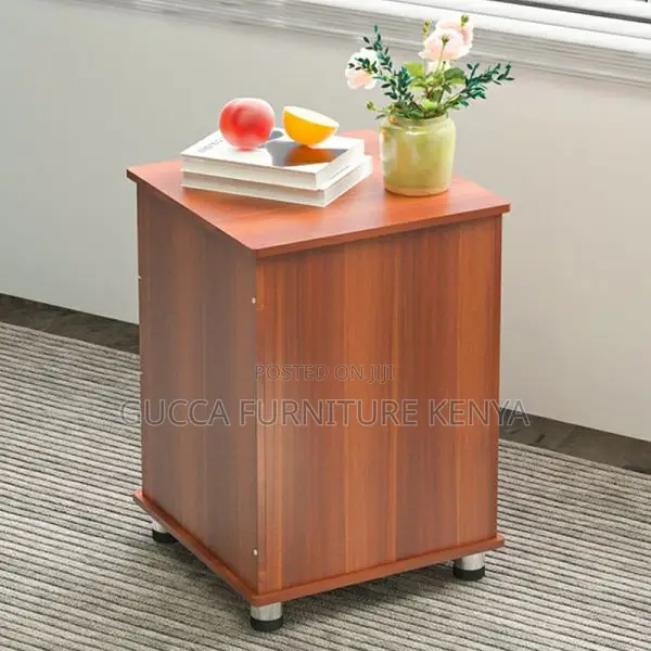 Cabinets: 3-Drawer Vertical Wood Simple Mobile Cabinet