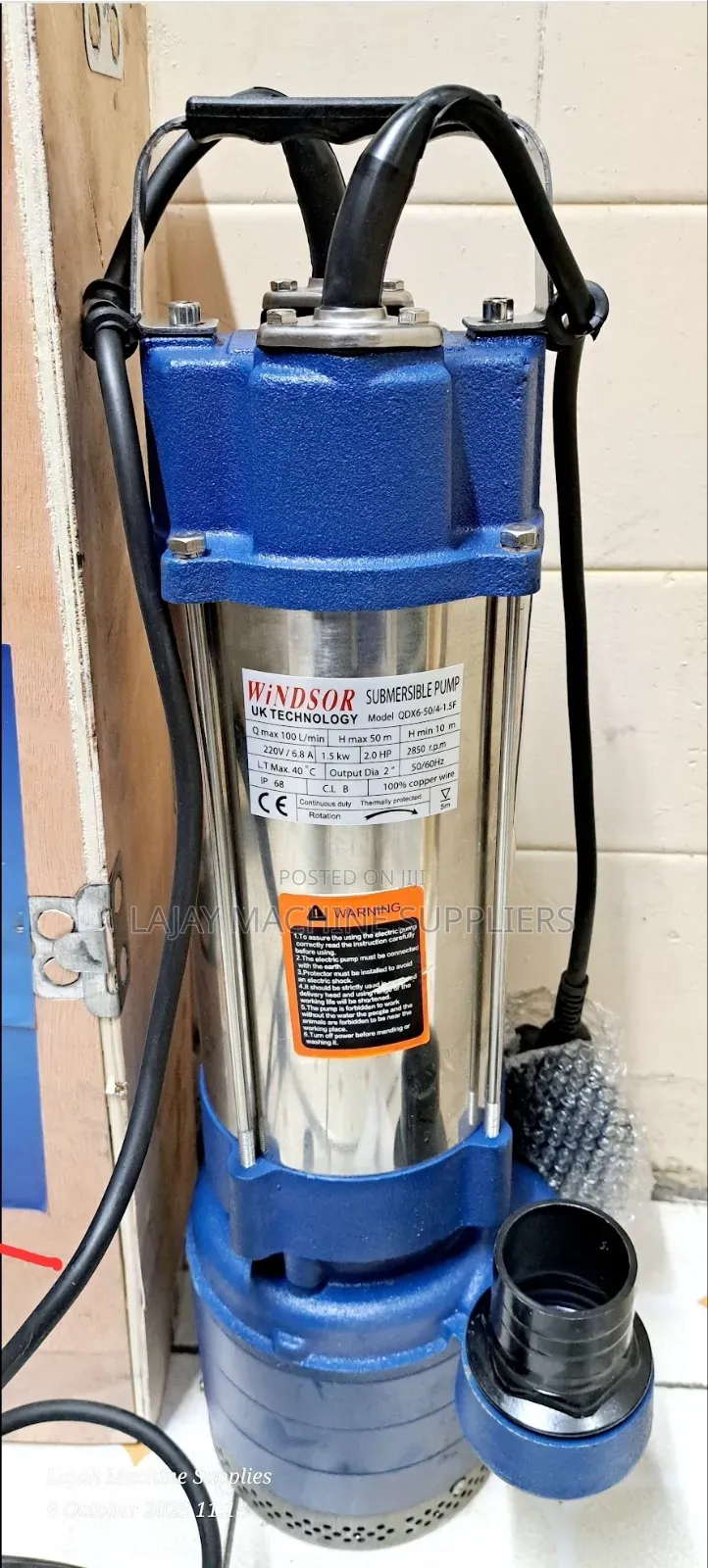 Windsor Uk Submersible Shallow Pump 2hp 50m