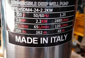 Premier Italy 3hp Submersible Pump 160m