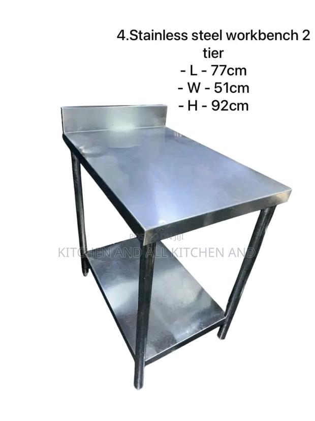2 Tier Stainless Steel Workbench - main view