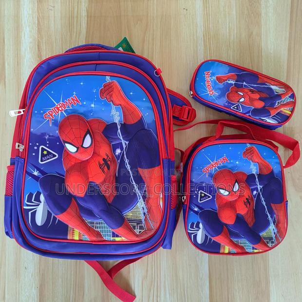3 in 1 Spider Man Cartoon School Backpack - thumbnail 2