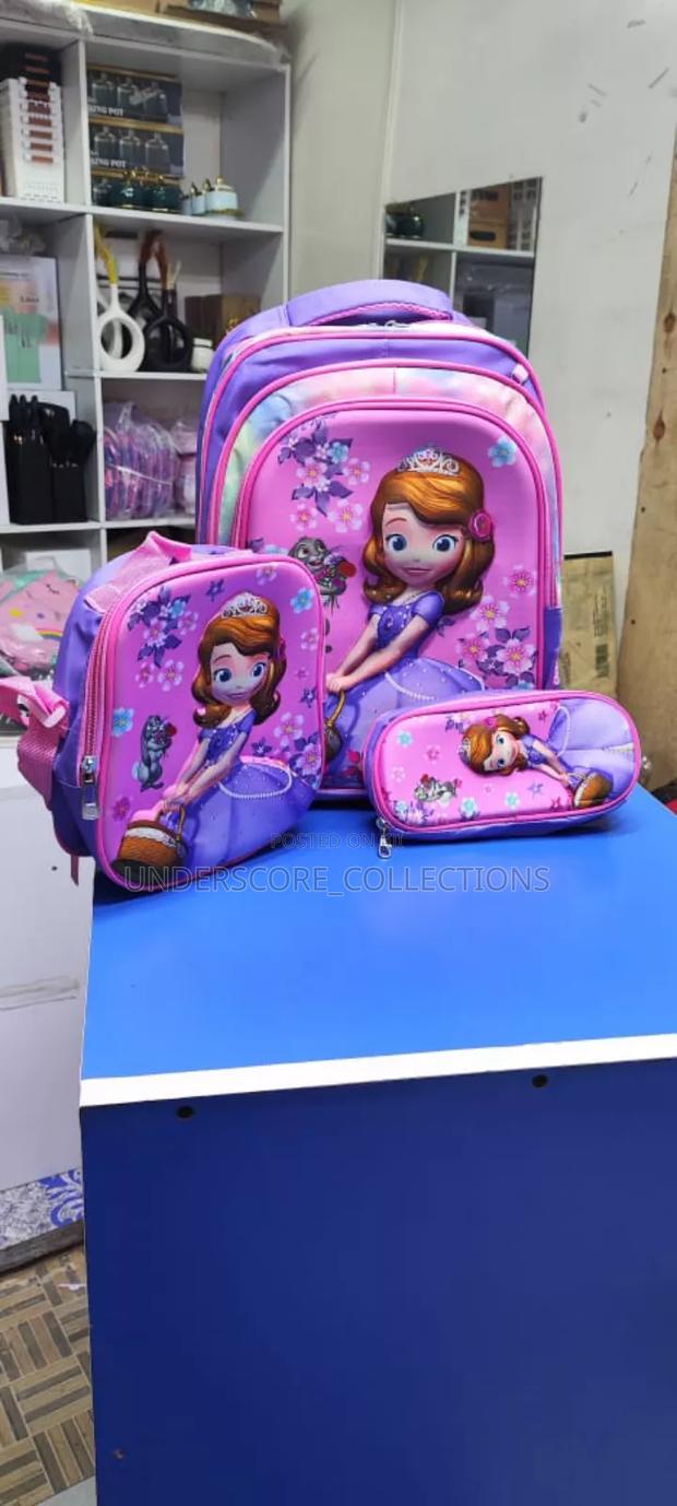 3 in 1 Sofia Cartoon Themed Backpack - thumbnail 2