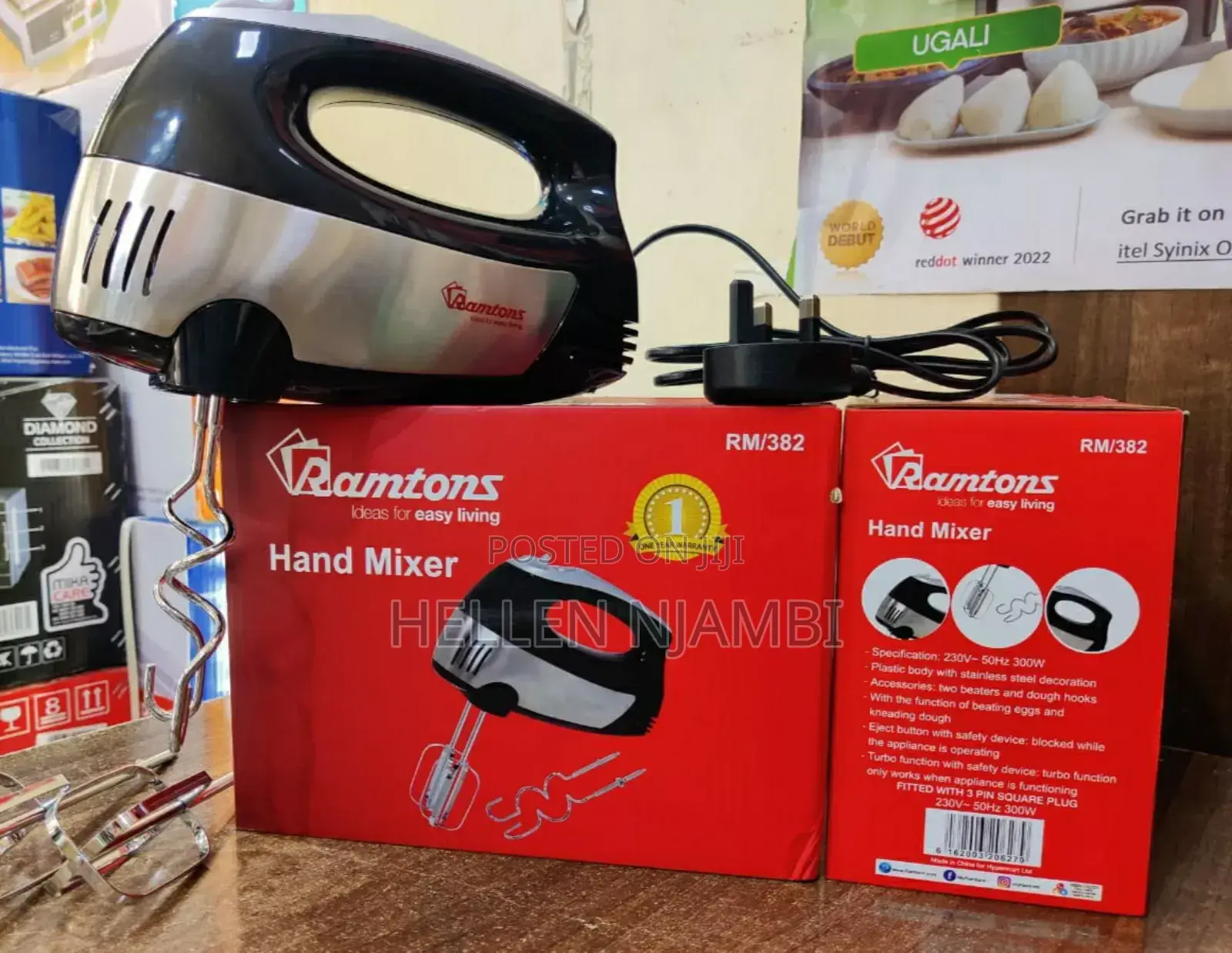 Ramtons Rm/382- Hand Mixer- Black