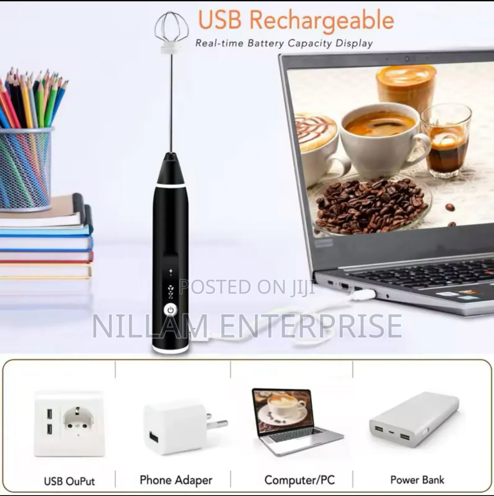 2 in 1 Electric Milk Frother