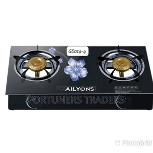 Gas Table Top 2 Burner Glass Top Cooker