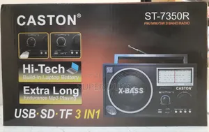 Caston Rechargeable Radio With Usb/Fm Can Use Batteries-7350
