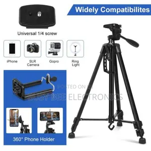 Adjustable 106cm Tripod Phone Stand + Holder 3120a