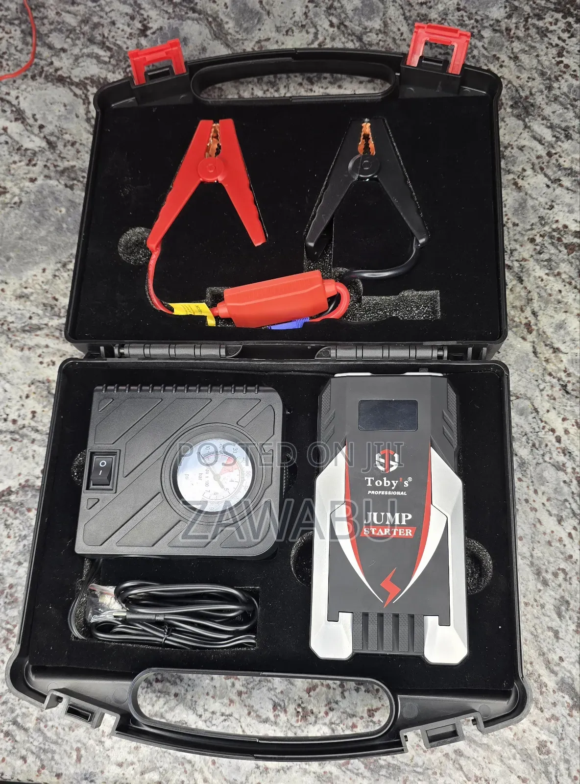 Toby's Professional Jumper Starter Kit With Tyre Inflator.