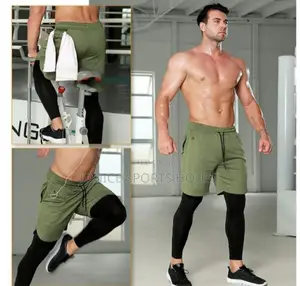 Gyms Shorts With Leggings