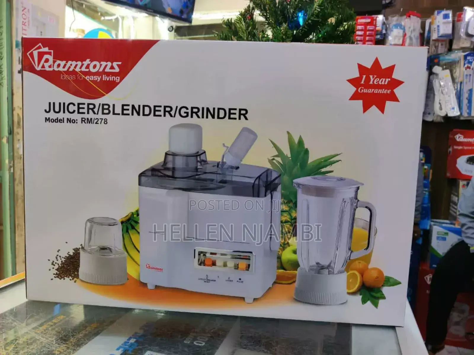 *Ramtons 3 in 1 Juicer, Blender and Grinder