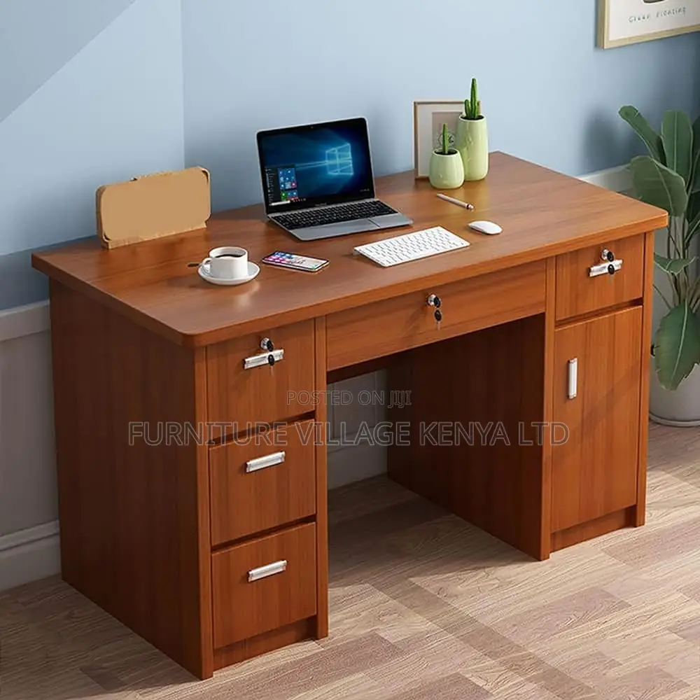 Home Office Writing Desk With Drawers; 140cm X 60cm