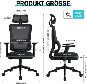 Ergonomic Desk Chair With Adjustable Headrest