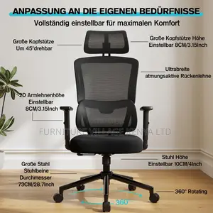 Ergonomic Desk Chair With Adjustable Headrest