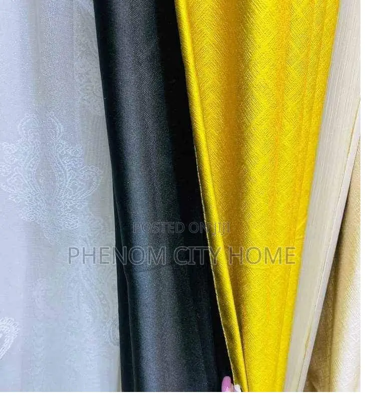 Yellow Blackout Bedroom Window Curtains