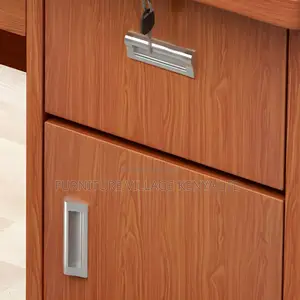 Office Desk With Locking Cabinet and File Drawer; 120cm