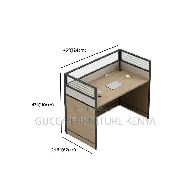 Workstations:1-Seater Workstation Manufactured Wood Top