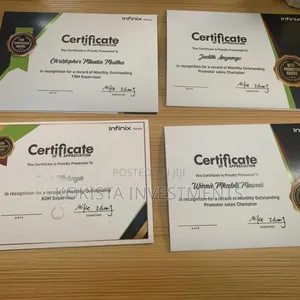 Branded Certificates for Awards