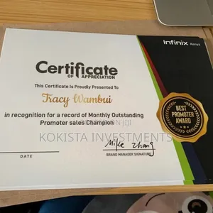 Branded Certificates for Awards