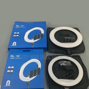 Compact 14-inch Led Ring Light With Adjustable Brightness