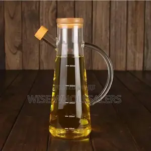 Glass Oil/Vinegar Jar With Bamboo Lid 580ml