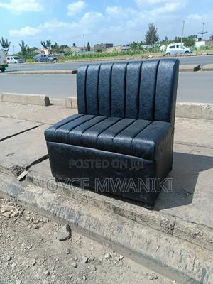 2 Seater Waiting or Restaurant Couch New Design, Black - thumbnail 2