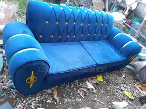 Newly Designed Three Seater Sofa Available in Blue Colour