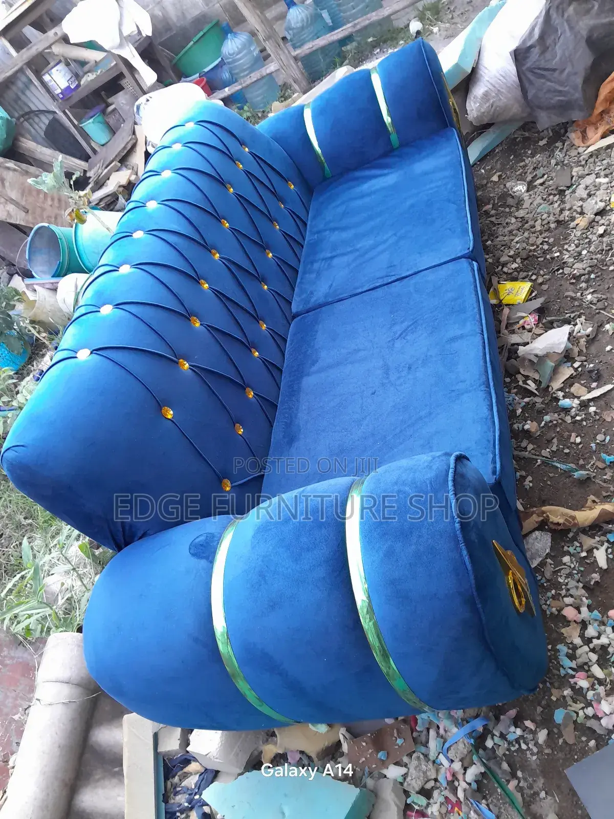 Newly Designed Three Seater Sofa Available in Blue Colour