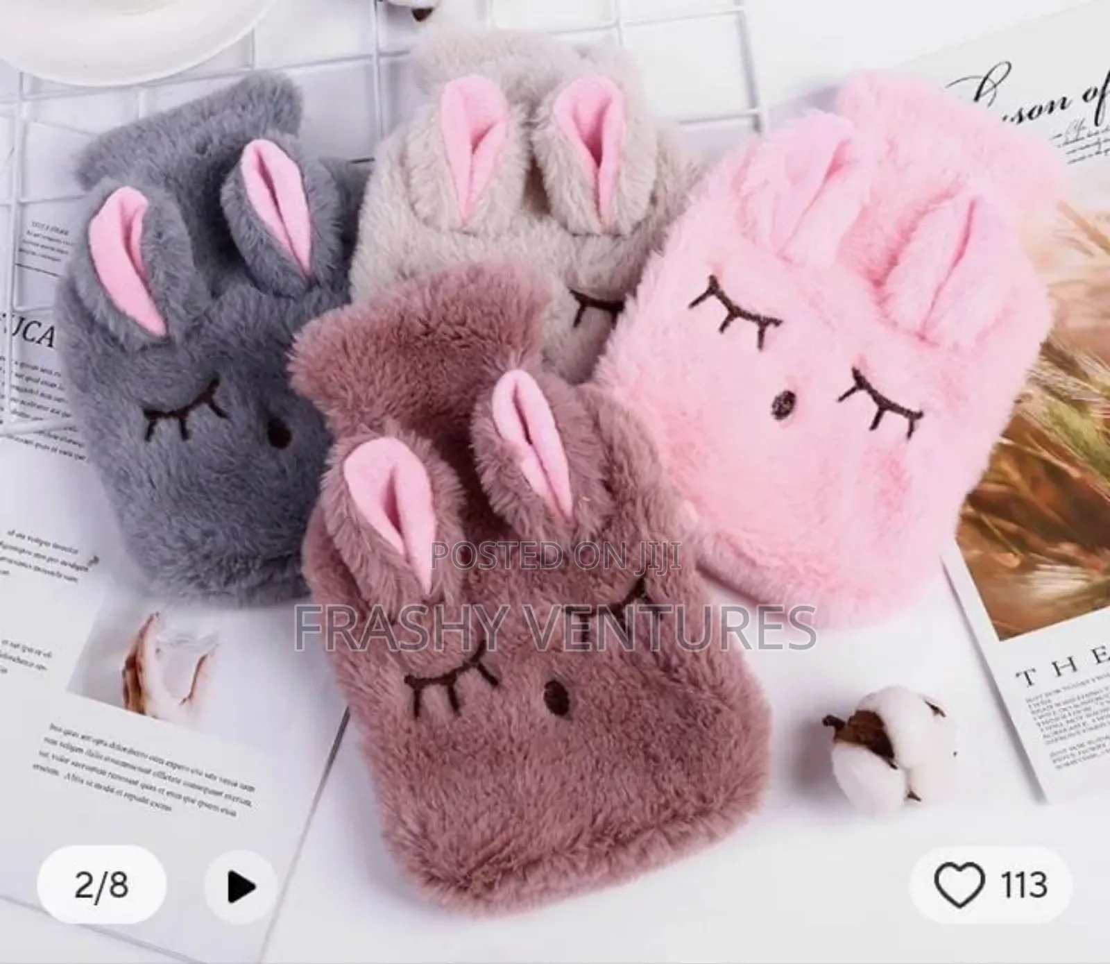 Cute Fleece Rabbit Hot Water Bottle
