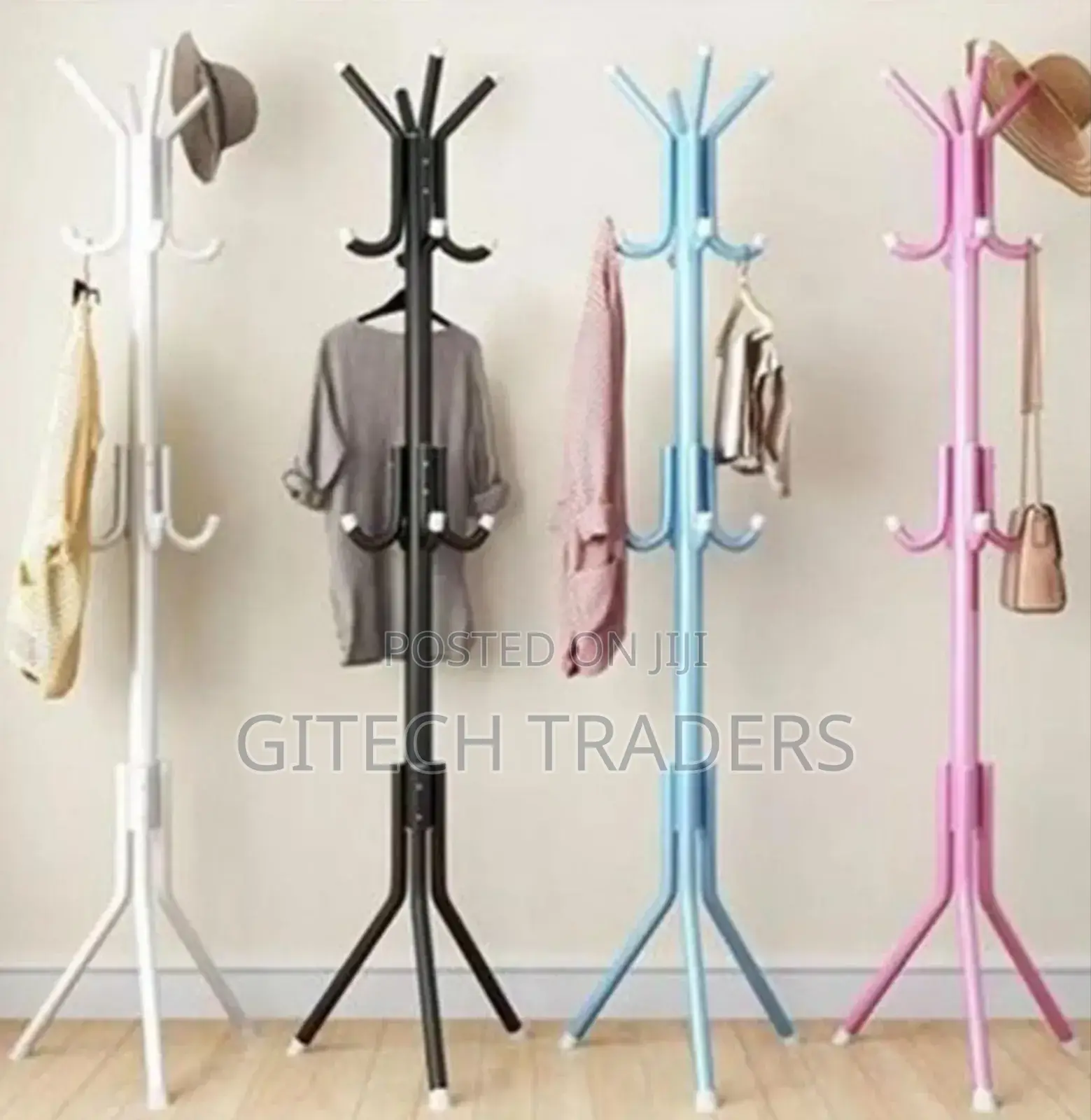 170cm High Metallic Coat or Bags Hanger