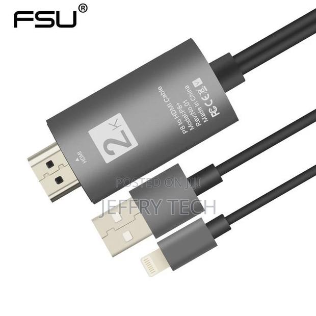 Apple Lightning to Hdmi With Charging Usb for iPhone iPad Hd - thumbnail 2
