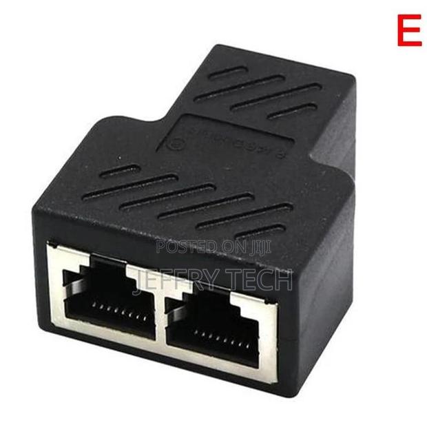 Universal 1 to 2 Dual Female Ports Cat5/6/7 Rj45 Splitter La