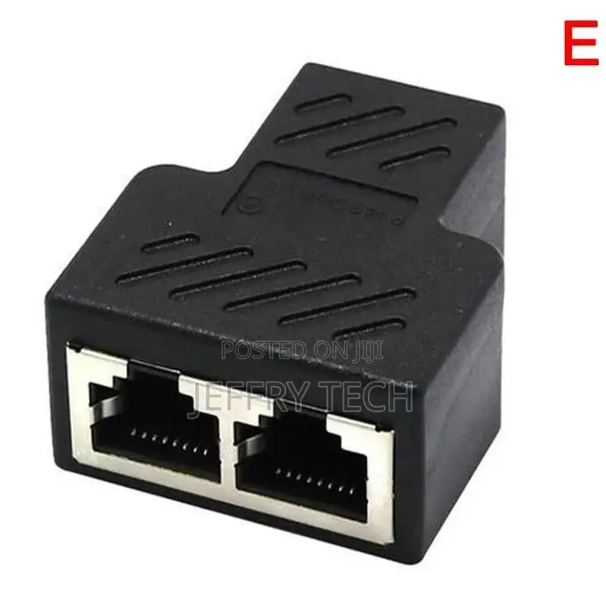 Universal 1 to 2 Dual Female Ports Cat5/6/7 Rj45 Splitter La