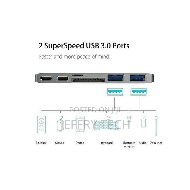 Usb C Hub Aluminum Thunderbolt 60hz Type-C Hub Adapter Do - thumbnail 2