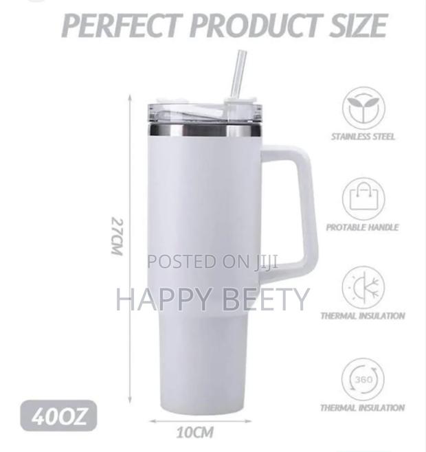 1.2l Unbranded Clear Cap Straw Stanley Cup - thumbnail 4