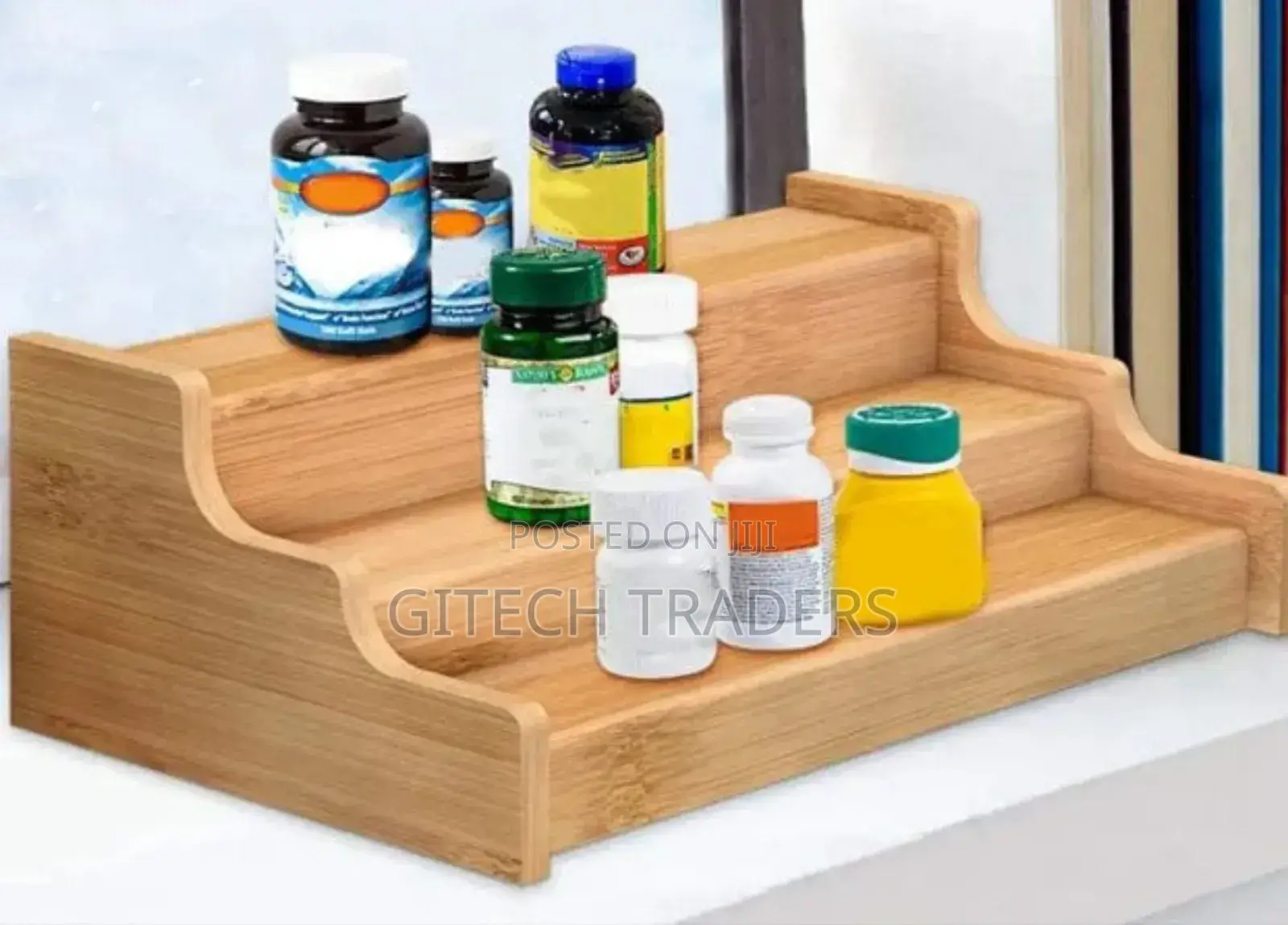 30x23x11cm 3 Step Bamboo Organizer