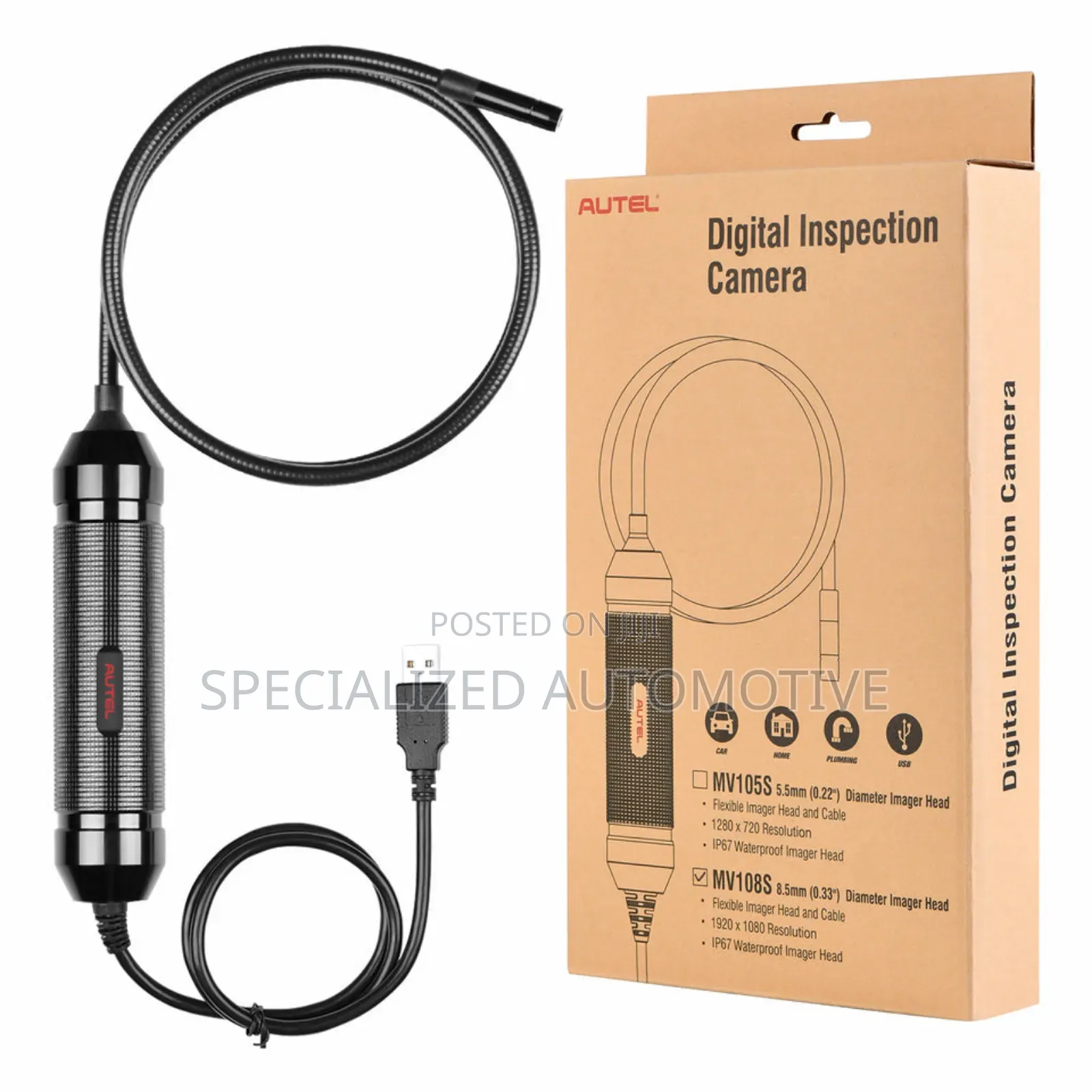 Autel Maxivideo Mv108s Digital Videoscope Inspection Endoscope Camera