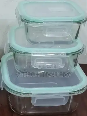 3in1 Glass Preservation Bowls With Air Tight Silicon Covers
