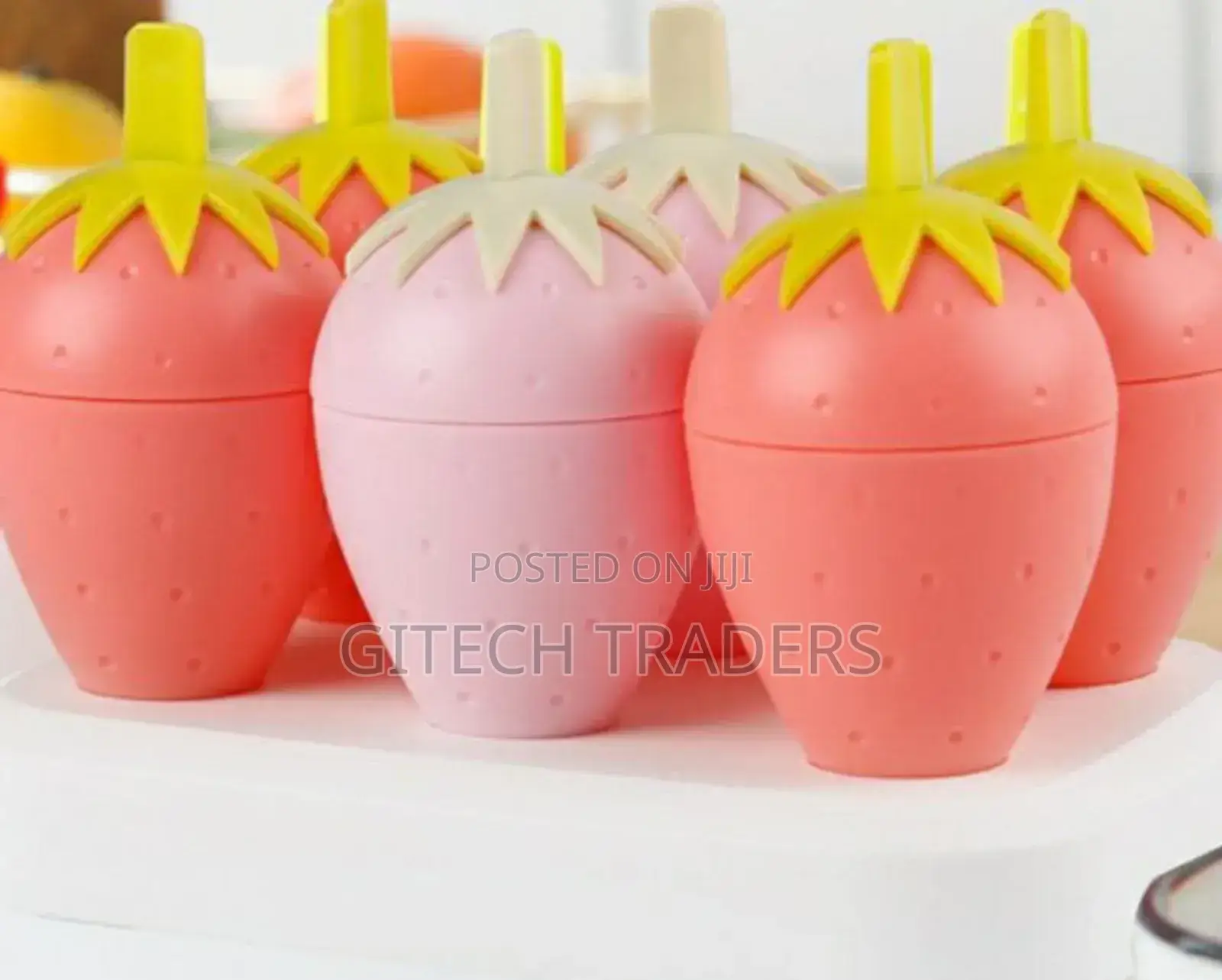 6 Grids Strawberry Ice Cream Popsicle Mold