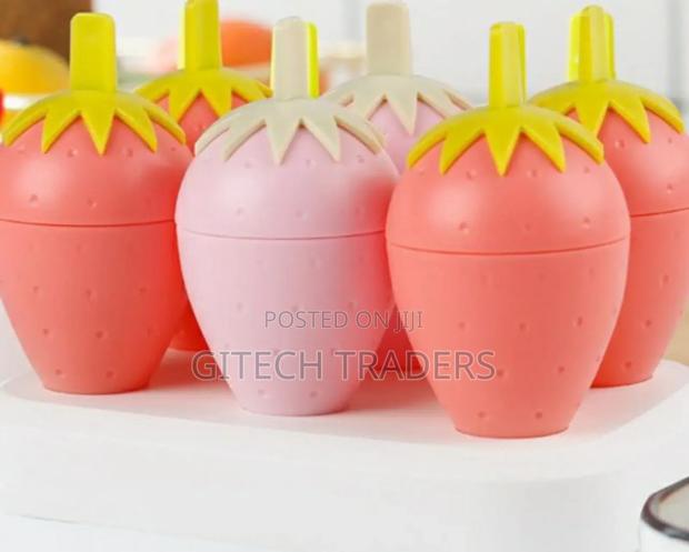 6 Grids Strawberry Ice Cream Popsicle Mold