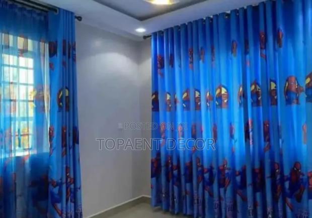 Boychild Blue Cartoon Themed Curtains - main view