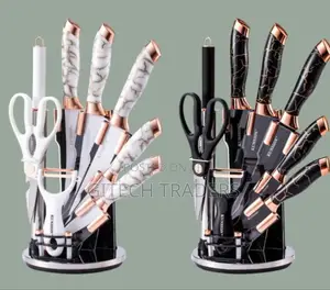 9pcs Dieo Kitchen Knife Set Marble