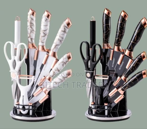 9pcs Dieo Kitchen Knife Set Marble