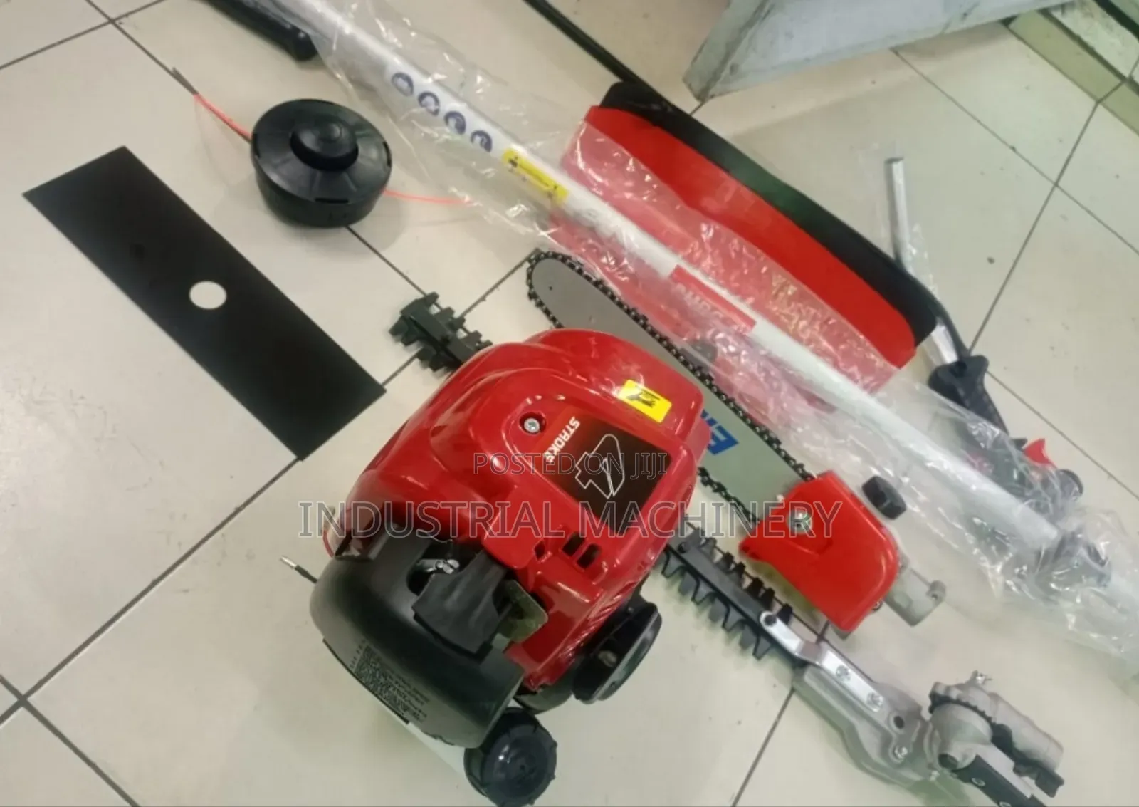 Brush Cutter With Hedge Trimmer and Chainsaw