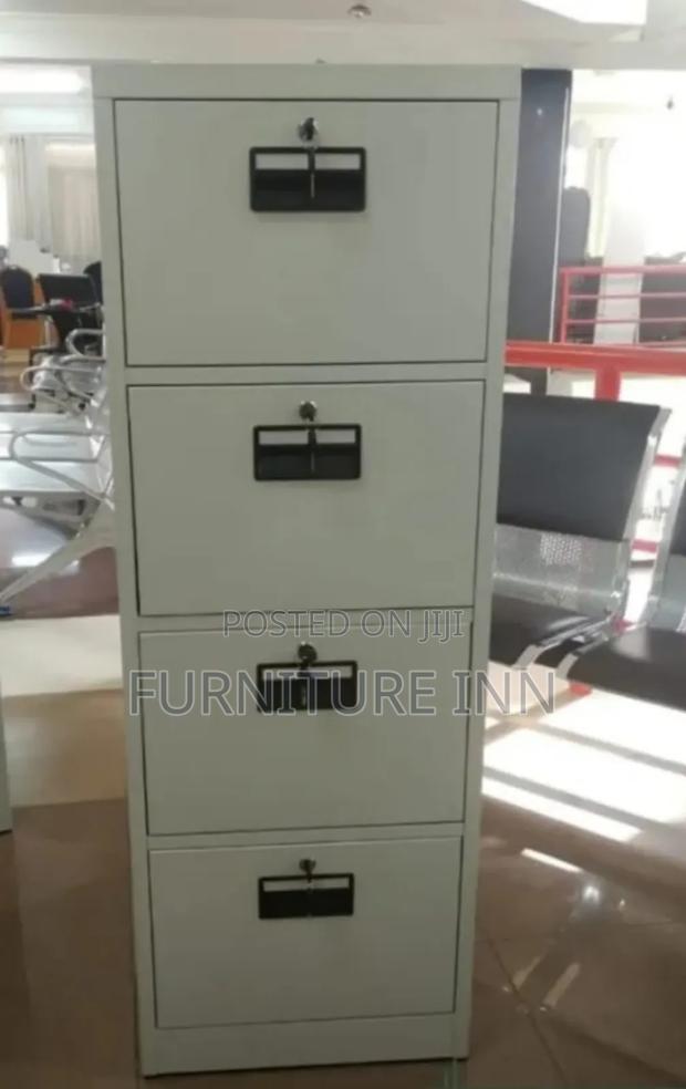 Modern 4-Drawer Metallic Office Cabinet