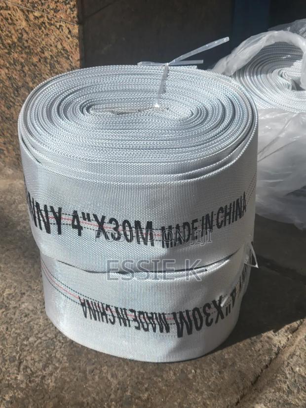 White Canvas 4" Delivery Hose Pipe 30mtrs - main view